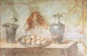 unknow artist Still life wall Painting from the House of Julia Felix Pompeii thrusches eggs and domestic utensils china oil painting artist